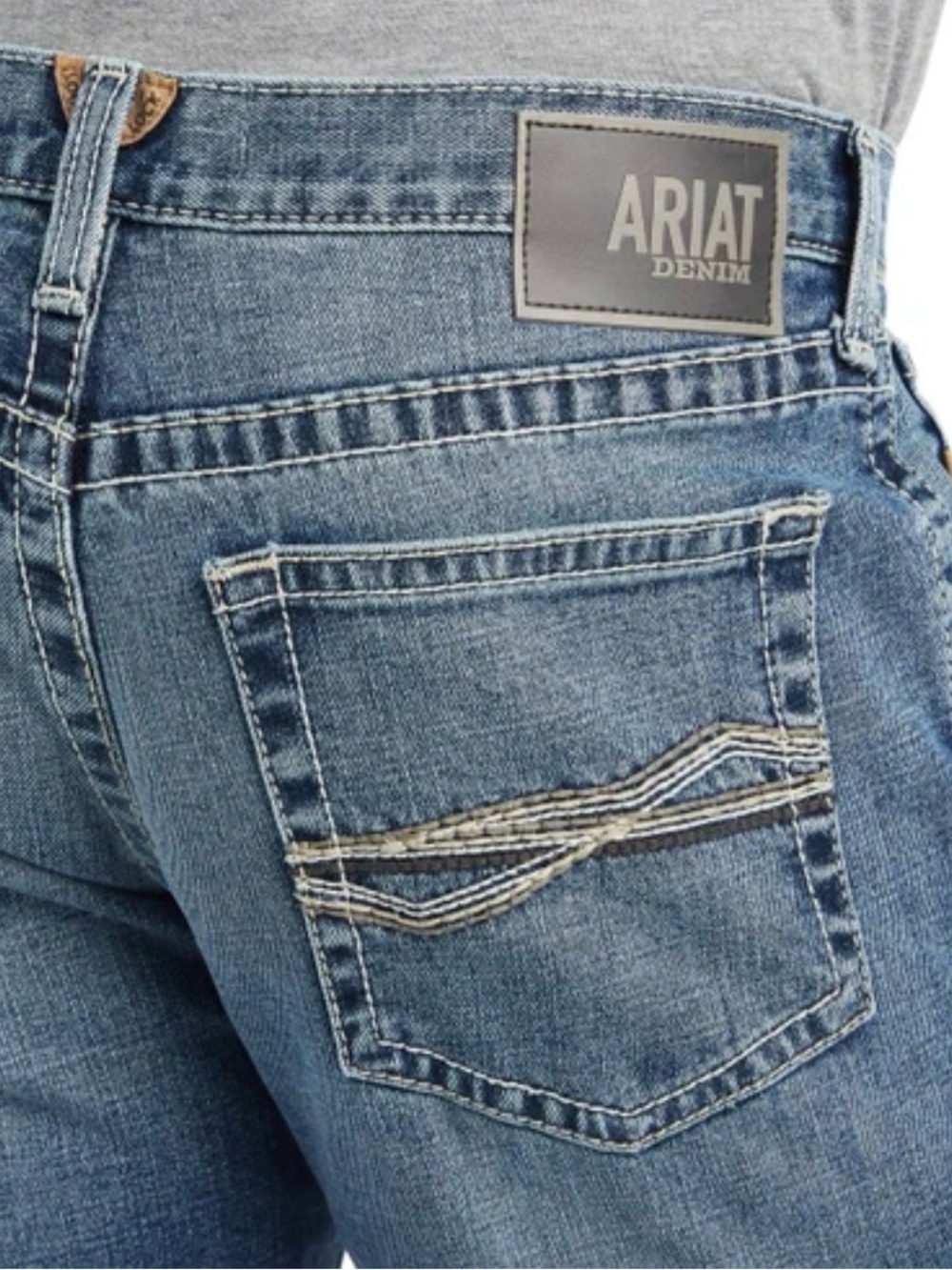 Ariat Denim M5 straight leg straight fit western casual Men’s jeans 30x36 M Wash